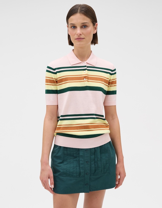 Oroton - Multi Stripe Knit Polo