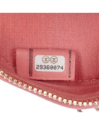 Pre-Loved by Azura Reborn - Pre-Loved CC Embossed Caviar Camellia Round Clutch With Chain