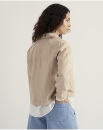 Seasalt - Seasalt Cornwall Neutrals Arame Linen Jacket