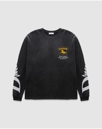 Duke + Dexter - DR Sponsors Washed Black Waffle Top