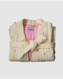 Mosey Me - Forget Me Not Embroidered Quilted Robe