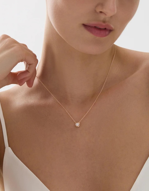 Najo - Moonbeam Rose Gold & Pearl Necklace