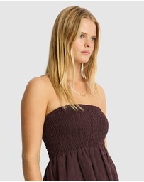Sea Level Australia - Ripples Shirred Bandeau Top