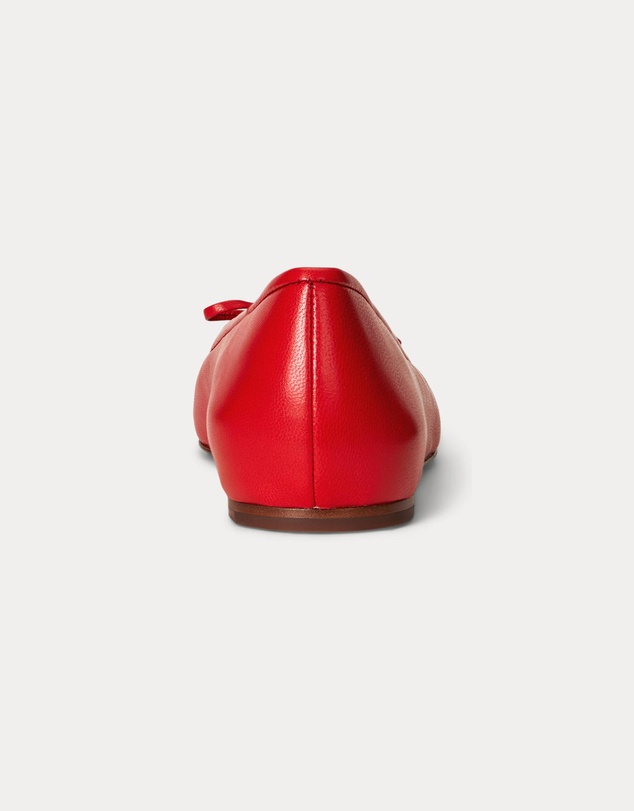 Polo Ralph Lauren - Pointed Leather Ballet Flats - Women's
