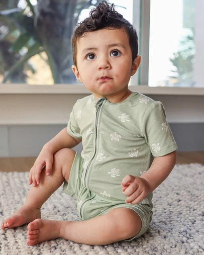 Kynd Baby - Essential Short Sleeve Onesie in Turtle