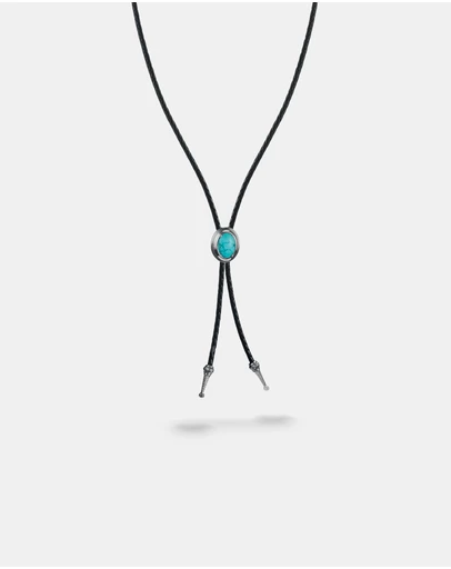 THOMAS SABO - THOMAS SABO Leather Necklace with Turquoise Stone