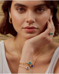 Ottoman Hands - Alara Navy Evil Eye Bracelet