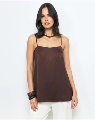 AERE - Stella Spaghetti Strap Cami Top