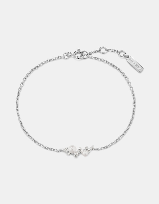 Ania Haie - Ania Haie Silver Shell Pearl Cluster Bracelet