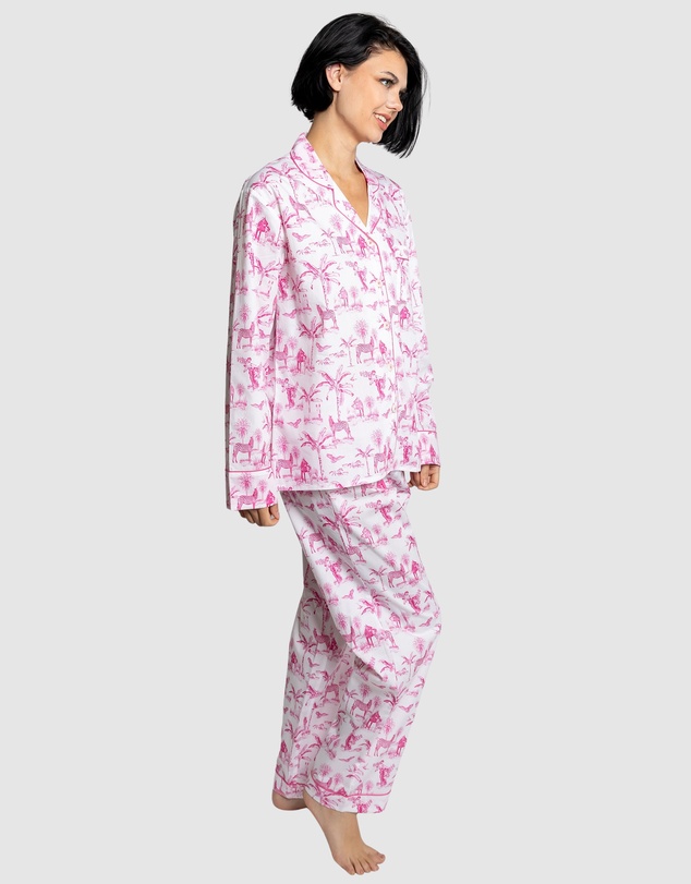 Sant And Abel - Women's Skydog Pink Long PJ Set