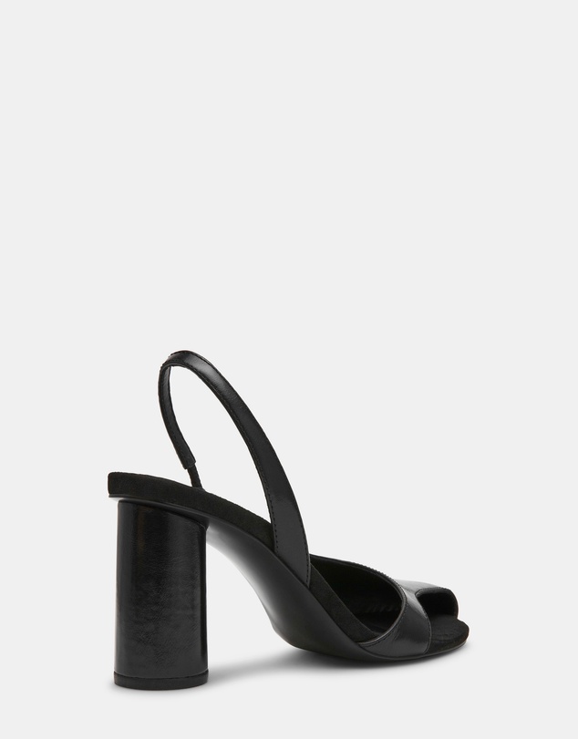 Steve Madden - Janine Black Leather Heels