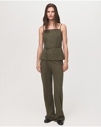M.N.G - Straight-Fit Trousers With Elastic Waist
