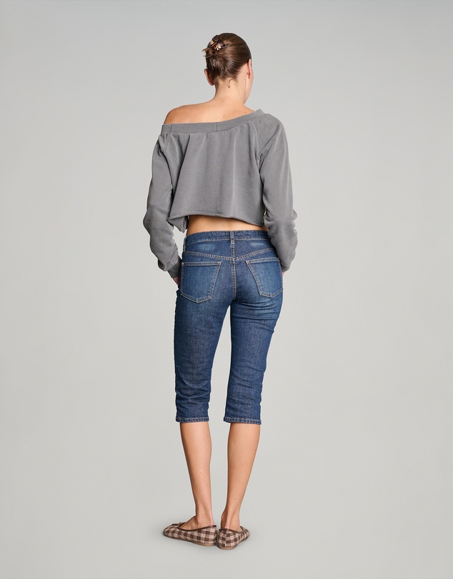 Love and Nostalgia - Weekender Crop Sweat - Pigment Black