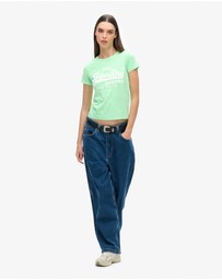 Superdry - Neon Vintage Logo Graphic Fitted Tee