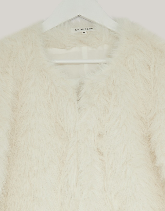 Revibe - Repaired CHANCERY Noel Faux Fur Jacket - AU 14