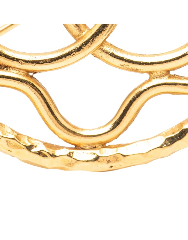 Pre-Loved by Azura Reborn - Pre-Loved CC Gold Plated Round Brooch