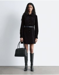 & Other Stories - Belted Velvet Mini Dress