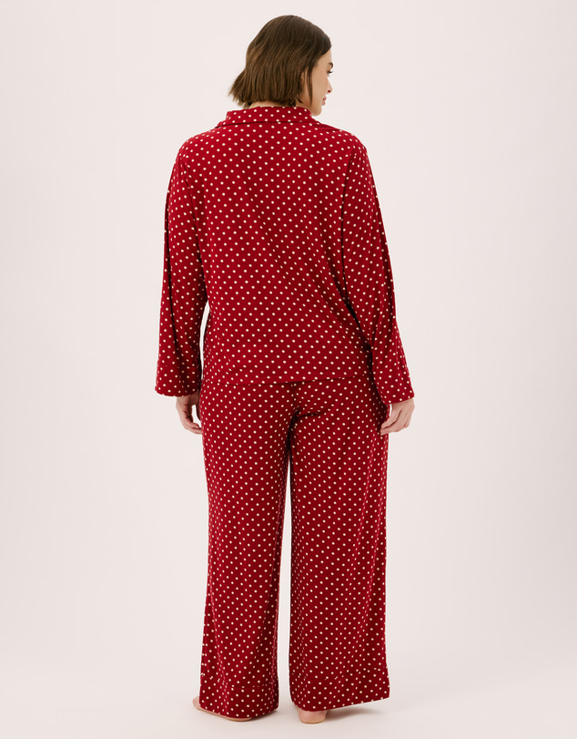 Atmos&Here Curvy - Polka Dot Long Sleeve Pyjama Set