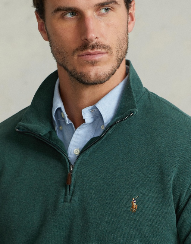 Polo Ralph Lauren - ICONIC EXCLUSIVE - Big & Tall Estate-Rib Quarter-Zip Pullover