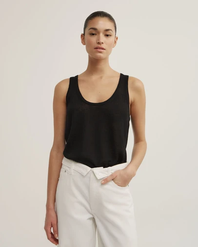 Witchery - Linen Scoop Knit Tank