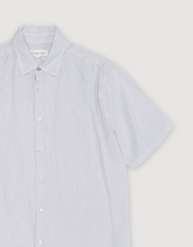 Revibe - Repaired Assembly Label Linen Short Sleeve Shirt