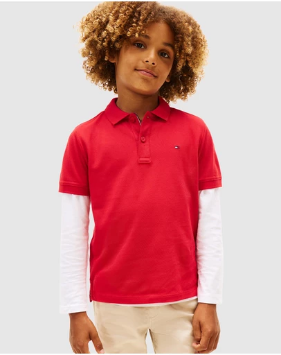 Tommy Hilfiger - Essential Flag Embroidery Regular Fit Polo - Teens