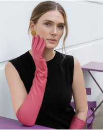 DENTS - Long Above-Elbow Lined Leather Gloves