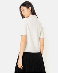 Karl Lagerfeld - Everyday Knit Zip Polo Shirt