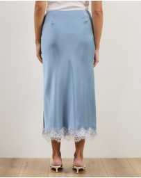 Atmos&Here - Paris Lace Satin Midi Skirt