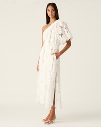 MOS The Label - Luna Embroidery One Shoulder Dress