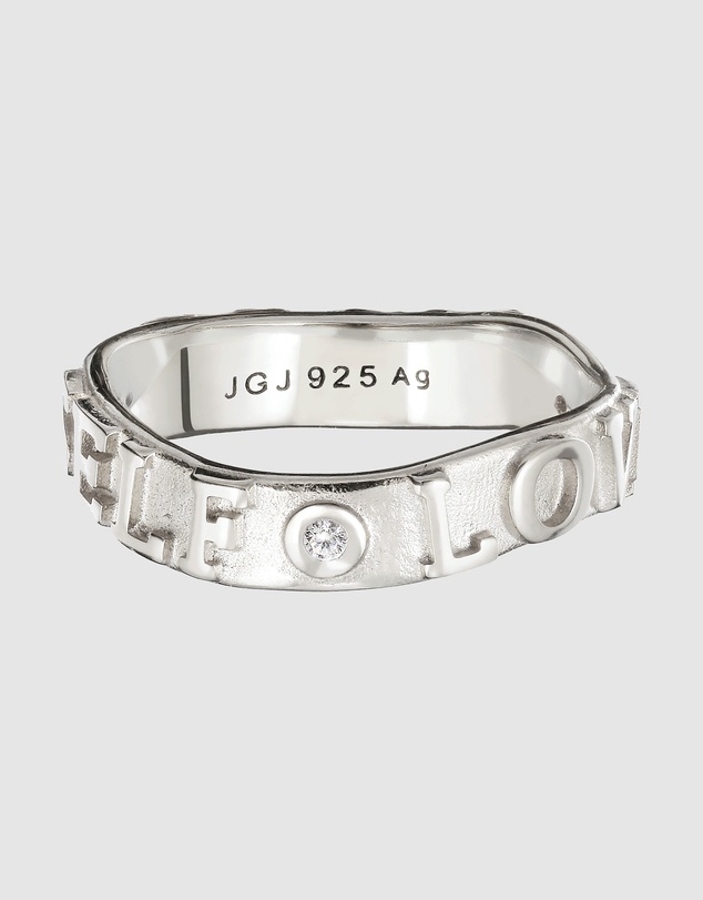 Elli Jewelry - More Self Love Ring with Zirconia in 925 Sterling Silver