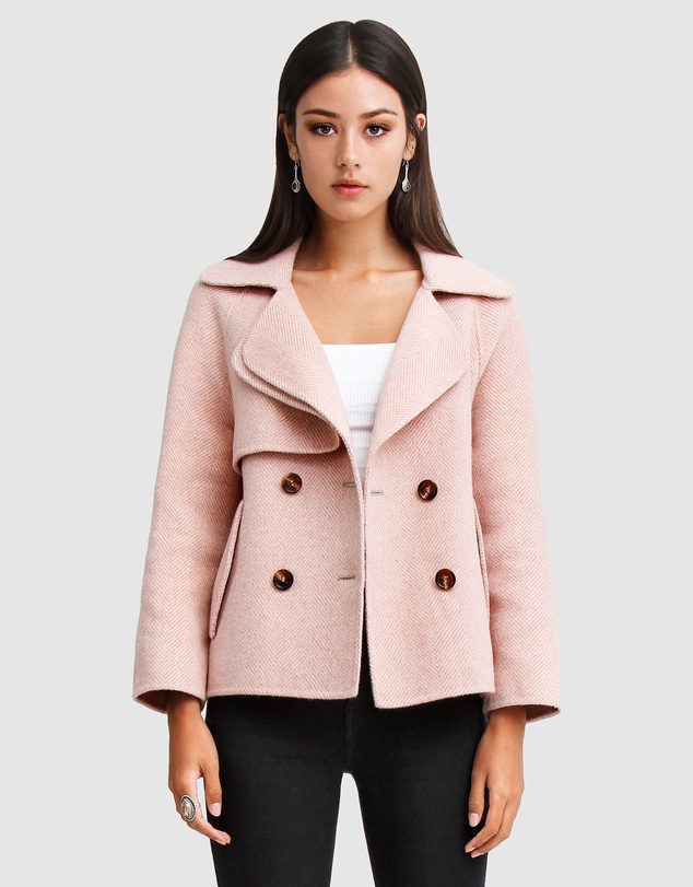 Belle & Bloom - I'm Yours Wool Blend Peacoat