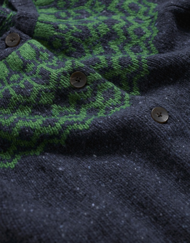 Seasalt - Seasalt Cornwall Navy Port Kinnis Fair Isle Cardigan