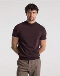 Calibre - Slim Tech Knit T-shirt Bourbon