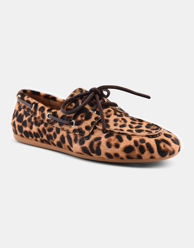 Sperry - Slim Boat Leather Pony Hair Leopard- Women's