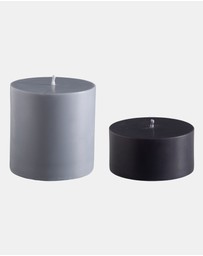 porter green - escc large pillar candle soy-blend unscented candles
