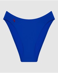 Polo Ralph Lauren - Kennedy High Leg Scoop Waist Bikini Bottom