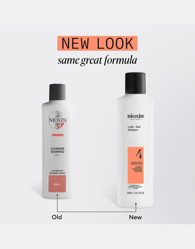 Nioxin - Nioxin System 4 Scalp + Hair Shampoo - Hair Thickening Shampoo For Damaged Hair With Progressed Thinning, 300ml