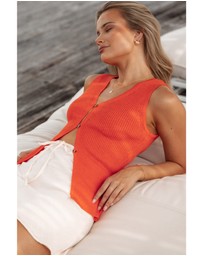 Petal & Pup - Parma Knit Vest Top - Blood Orange
