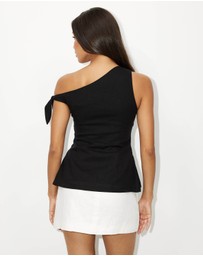 Dazie - Wednesday One Shoulder Linen Blend Top