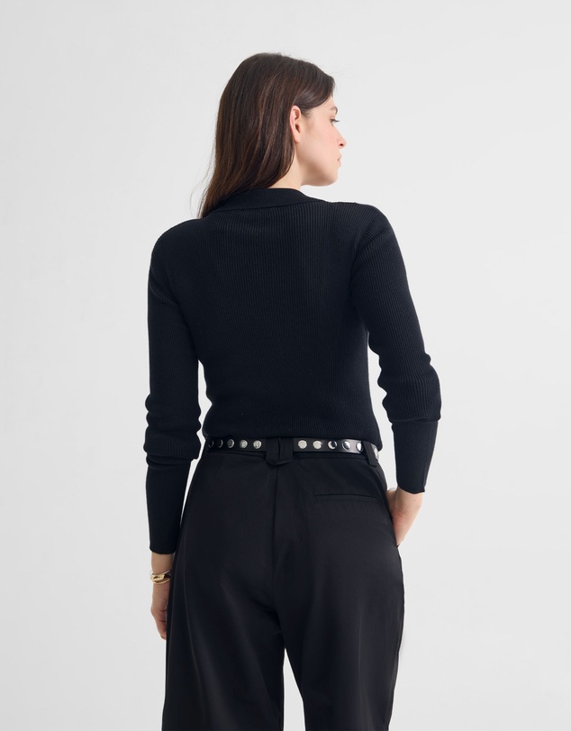 Oxford - Onyx Ribbed Bodysuit
