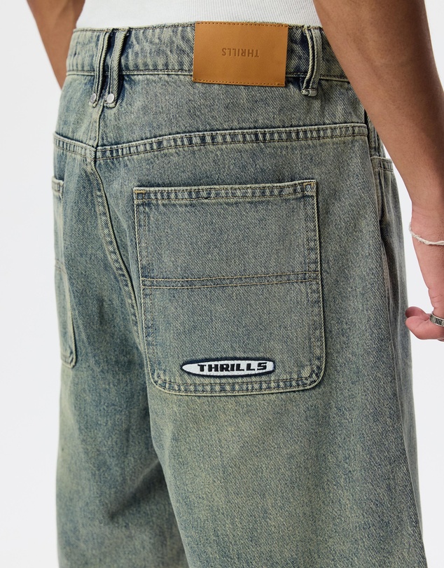 Thrills - Filtered Mid Slacker Relaxed Long Denim Short
