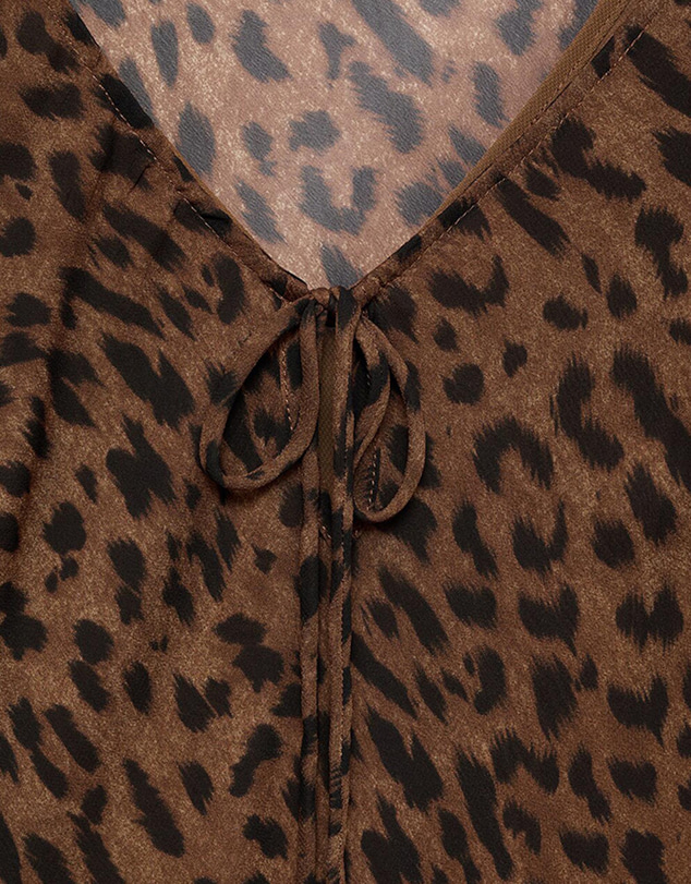 M.N.G - Long-Sleeved Leopard-Print Dress