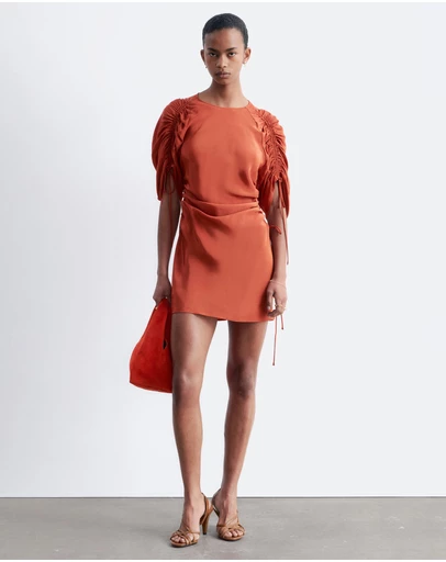 & Other Stories - Sculptural Ruched Mini Dress
