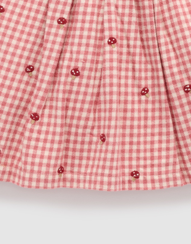 Purebaby - Gingham Toadstool Dress -Kids-Babies