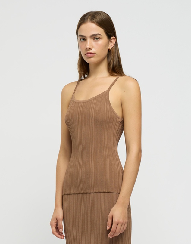 FRIEND of AUDREY - Reflection Ribbed Knit Singlet