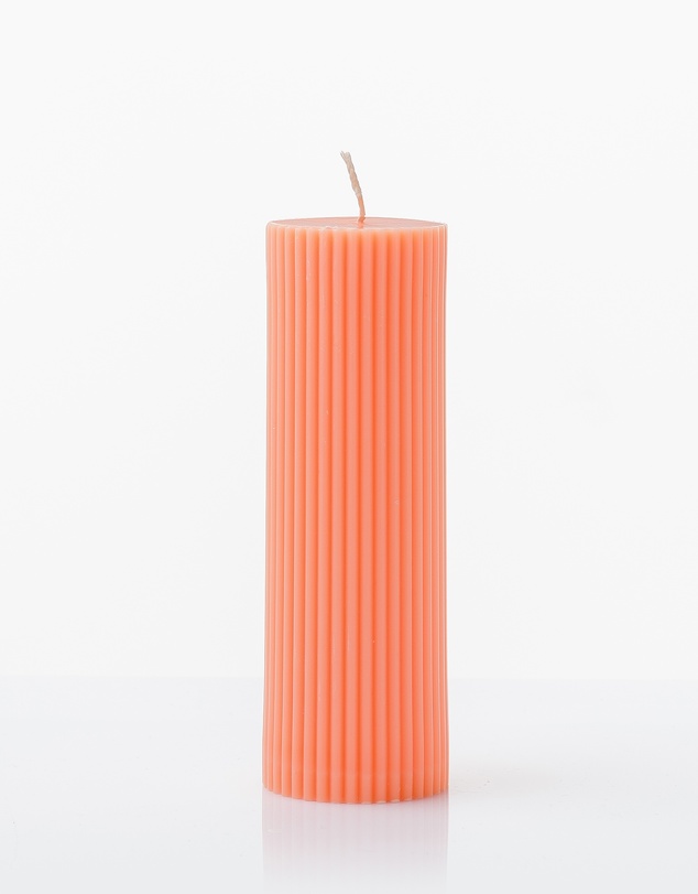 XRJ Celebrations - Pillar Neon Orange Candle