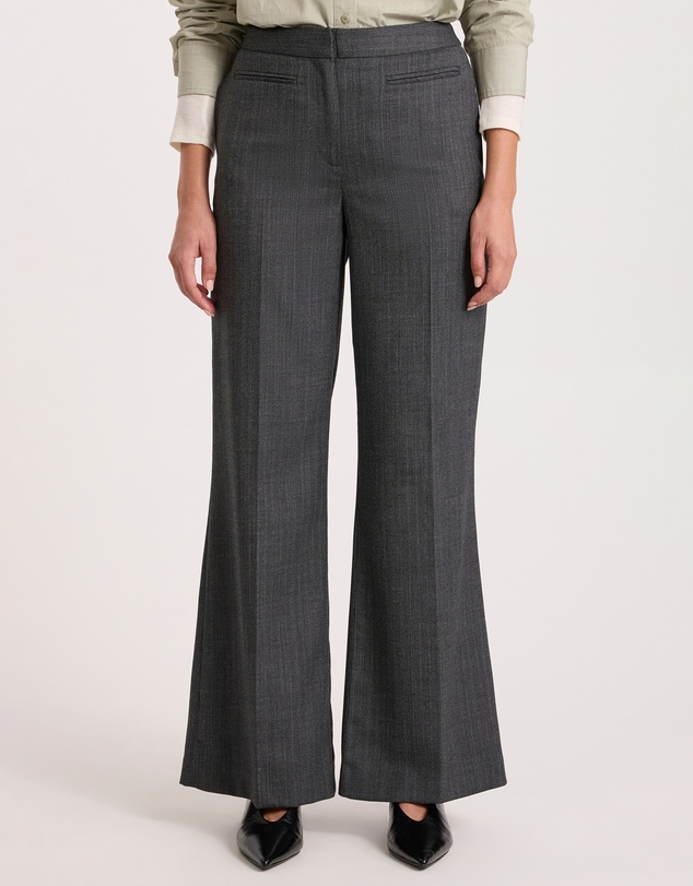David Lawrence - Domini Pinstripe Wide Leg Pants