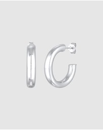 Elli Jewelry - Earrings Creoles Studs In 925 Sterling Silver