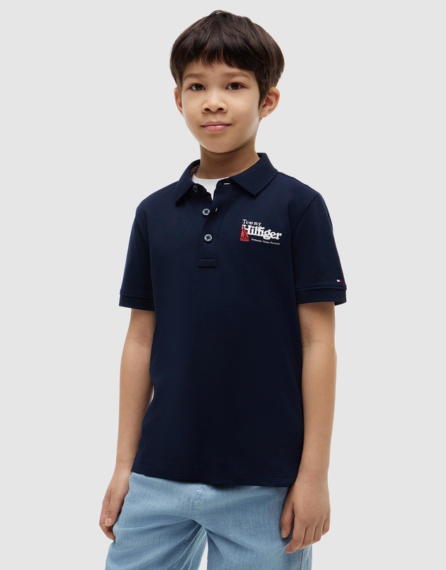Tommy Hilfiger - Regular Fit Graphic Embroidery Polo Shirt - Kids